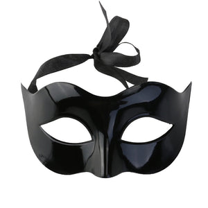 WINOMO Men Women Masquerade Costume Venetian Masquerade Mask Villain Eye Mask (Black)