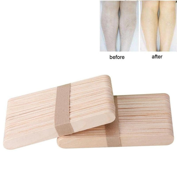 50pcs/Box Wooden Waxing Spatel Zunge Depressor Tattoo Wachs Medical Stick