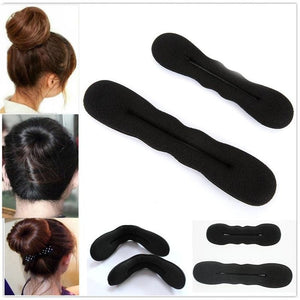 2PCS Magic Sponge Clip Foam Donut Hair Styling Bun Curler Tool Maker Ring Twist